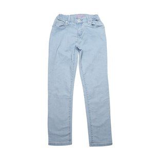 The Childrens Place Jean Skinny Girls Solid Light Blue Jean Design Size 10